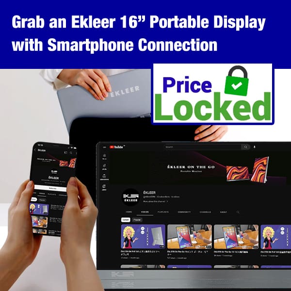 16 inch Portable Display Connects to Smartphone