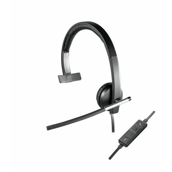 Logitech USB Headset Mono H650e Wired Head-band Office/Call center Black, Grey
