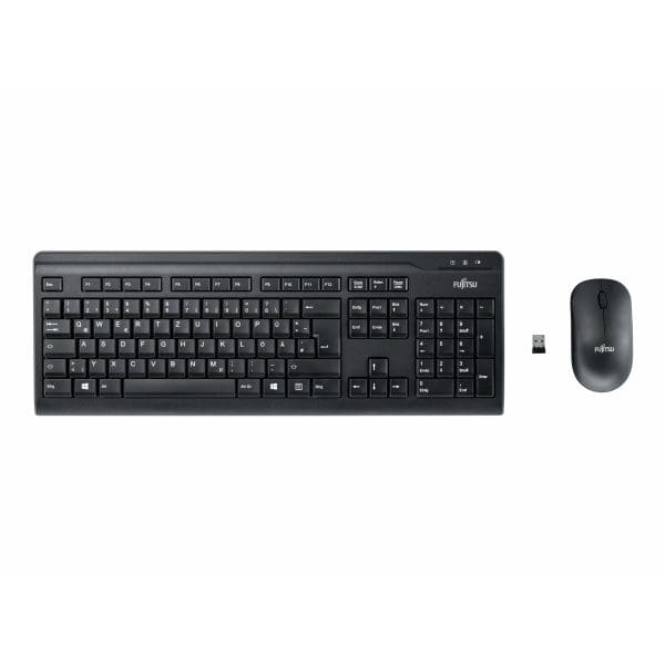 Fujitsu LX410 keyboard Mouse included RF Wireless QWERTY Nordic Black