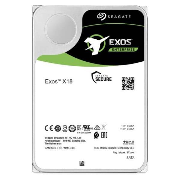 Seagate Exos X18 ST12000NM000J – Hard drive – 12 TB – internal – SATA 6Gb/s – 7200 rpm – buffer: 256 MB