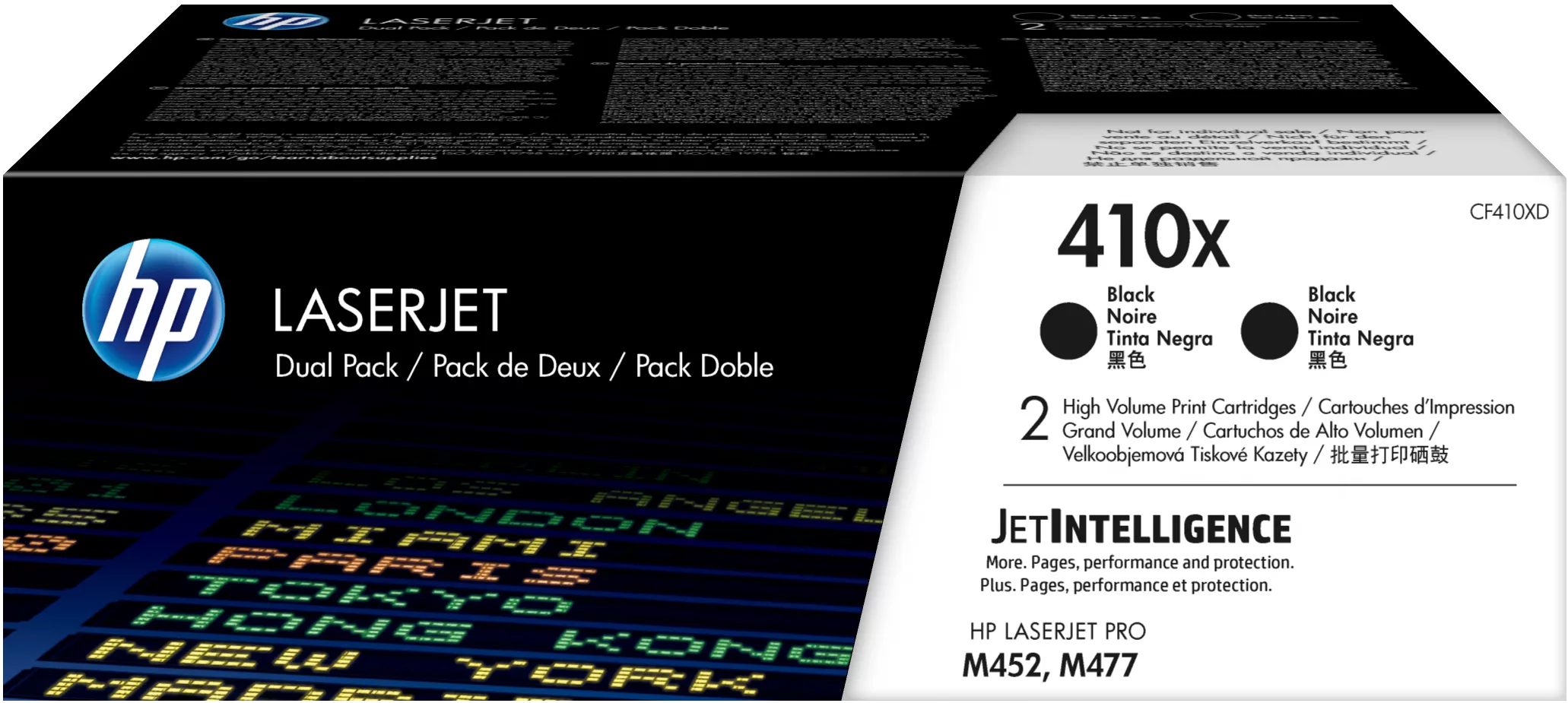 HP 410X 2-pack High Yield Black Original LaserJet Toner Cartridges