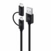 ALOGIC 1m USB 2.0 USB-A to USB-C & Micro USB-B Combo Cable for Charge & Sync - Male to Male