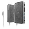 ALOGIC USB-C Dock Wave | ALL-IN-ONE / USB-C Hub with Power Delivery, Power Bank & Wireless Charger - Space Grey