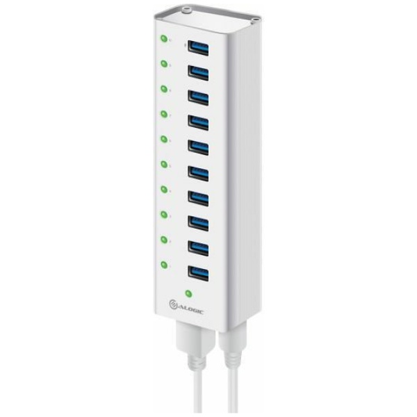 ALOGIC 10 Port USB Hub with USB Charging -Includes Power Adapter - Prime Series