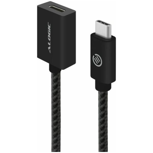 ALOGIC 0.5m USB 3.1 (Gen 2) USB-C to USB-C Extension Cable - Male to Female - Black - Prime Series