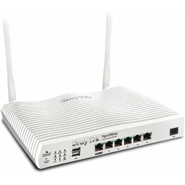 Draytek Vigor 2866ax wireless router Gigabit Ethernet Dual-band (2.4 GHz / 5 GHz) 4G White