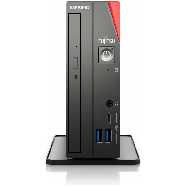 Fujitsu ESPRIMO G6012 i7-12700T UCFF Intel® Core™ i7 16 GB DDR4-SDRAM 512 GB SSD Windows 11 Pro Mini PC Black, Red