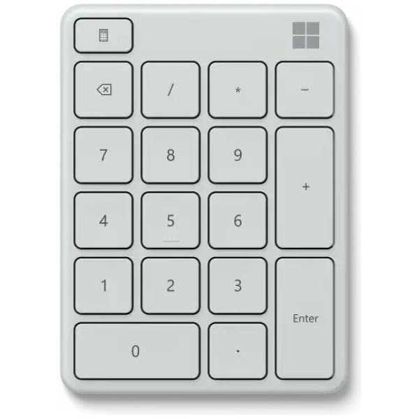 Microsoft Number Pad numeric keypad Universal Bluetooth White