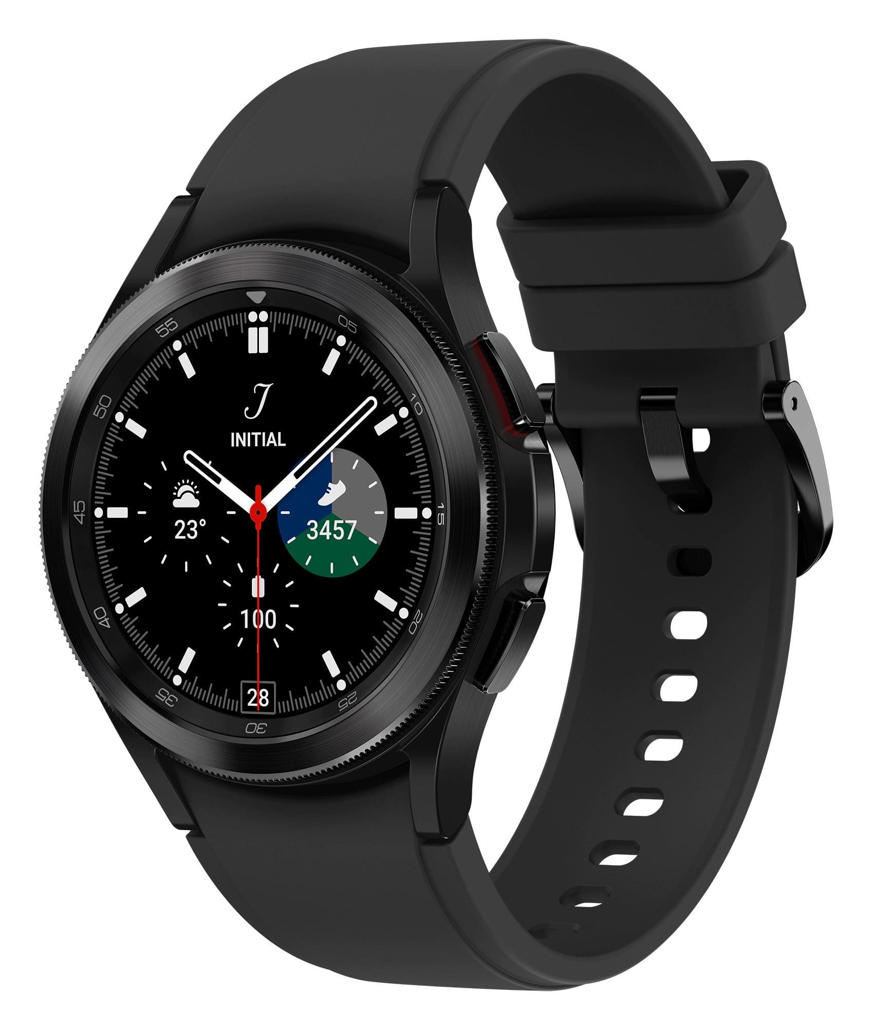 Samsung Galaxy Watch4 Classic 3.05 cm (1.2″) Super AMOLED 42 mm Digital 396 x 396 pixels Touchscreen 4G Black Wi-Fi GPS (satellite)
