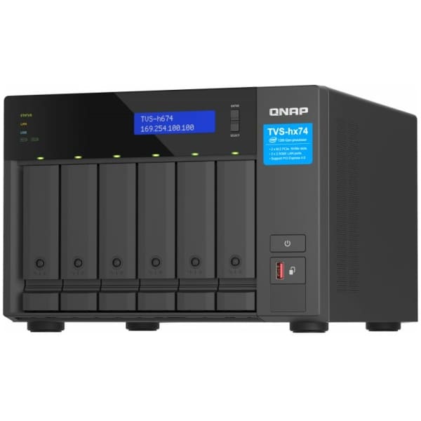 QNAP TVS-H674 NAS Tower Ethernet LAN Black i5-12400