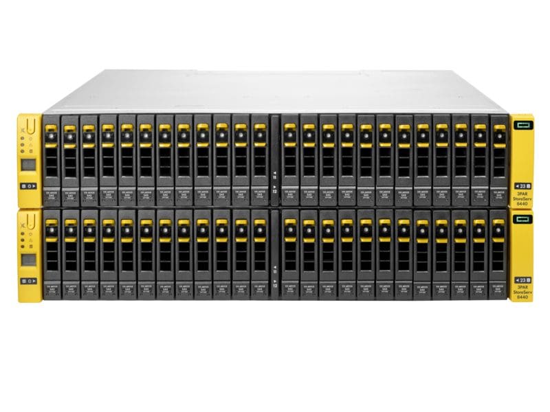 Hewlett Packard Enterprise 3PAR 8440 Storage server Rack (4U) Ethernet LAN Black, Yellow
