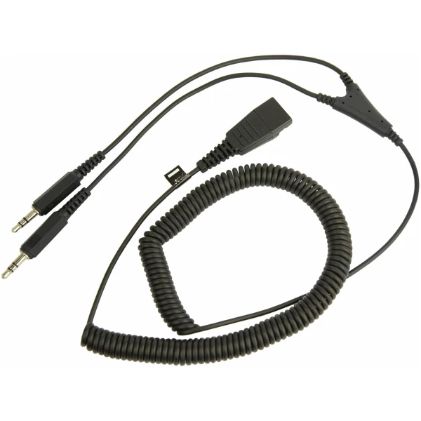 Jabra PC cord – QD to 2x3_5mm