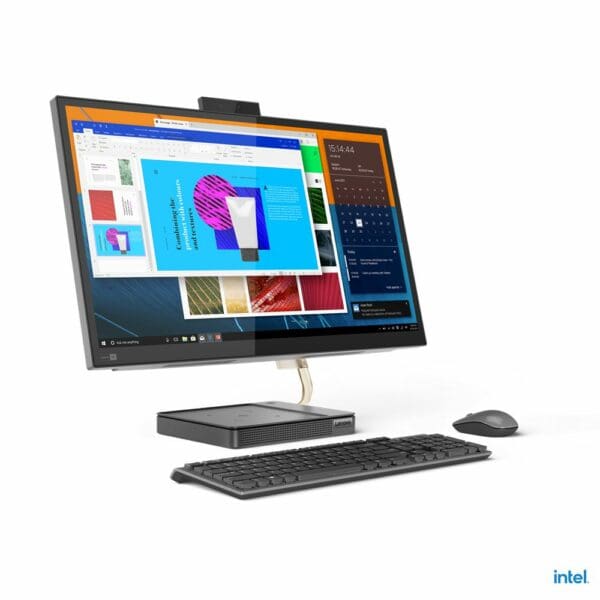 Lenovo IdeaCentre 5 Intel® Core™ i5 68.6 cm (27") 2560 x 1440 pixels 8 GB DDR4-SDRAM 1000 GB SSD All-in-One PC Windows 11 Home Wi-Fi 6 (802.11ax) Grey