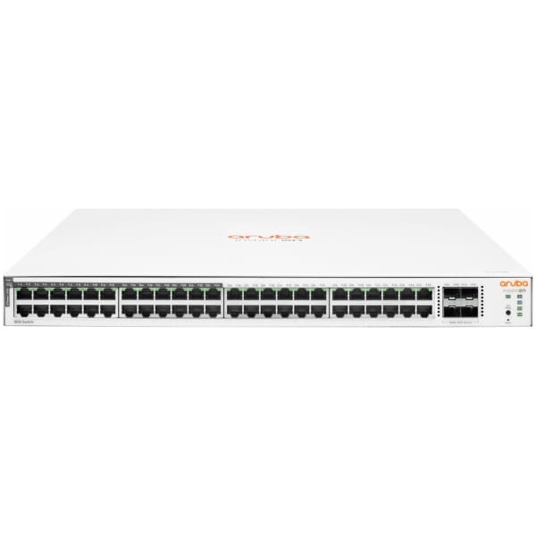 Hewlett Packard Enterprise Aruba Instant On 1830 48G 24p Class4 PoE 4SFP 370W Managed L2 Gigabit Ethernet (10/100/1000) Power over Ethernet (PoE) 1U