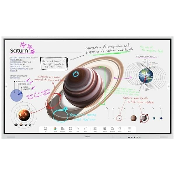 Samsung WM85B interactive whiteboard 2.16 m (85") 3840 x 2160 pixels Touchscreen Light grey HDMI