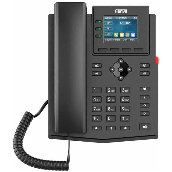 Fanvil X303P IP phone Black 4 lines LCD