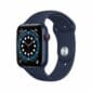Apple Watch Series 6 OLED 44 mm Digital 368 x 448 pixels Touchscreen 4G Blue Wi-Fi GPS (satellite)