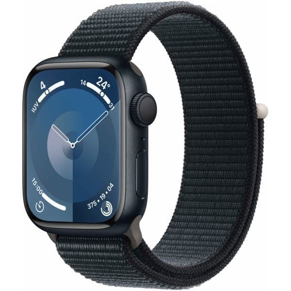 Apple Watch Series 9 41 mm Digital 352 x 430 pixels Touchscreen Black Wi-Fi GPS (satellite)