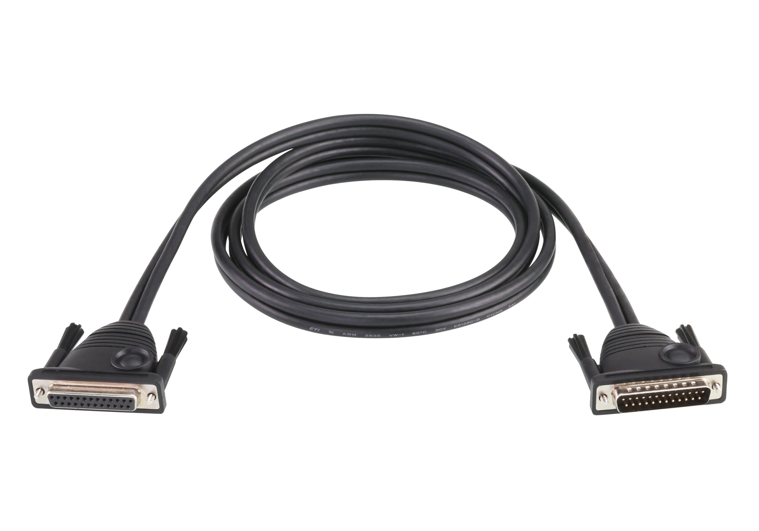 ATEN 2L2701 serial cable Black 1.8 m DB-25
