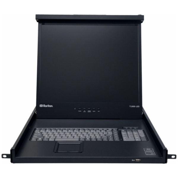 Raritan T1900 rack console 48.3 cm (19") 1280 x 1024 pixels Black 1U