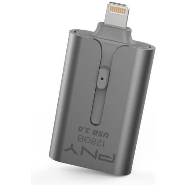 PNY Duo-Link 3.0 USB flash drive 128 GB USB Type-A / Lightning 3.2 Gen 1 (3.1 Gen 1) Grey