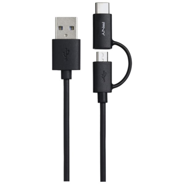 PNY C-UA-UUTC-K20-03 USB cable 1 m USB 2.0 USB A USB C Black