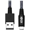 Tripp Lite M100-006-HD Heavy-Duty USB-A to Lightning Sync/Charge Cable, MFi Certified - M/M, USB 2.0, 6 ft. (1.83 m)