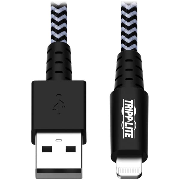 Tripp Lite M100-006-HD Heavy-Duty USB-A to Lightning Sync/Charge Cable, MFi Certified - M/M, USB 2.0, 6 ft. (1.83 m)