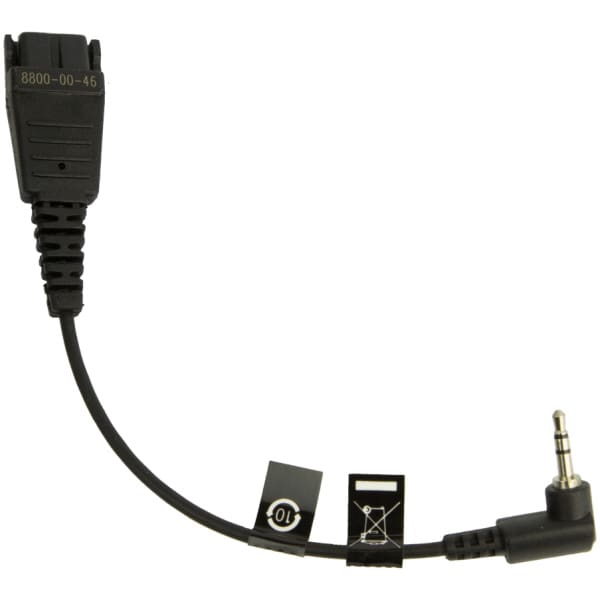 Jabra 8800-00-46 audio cable 0.15 m QD 2.5mm jack Black