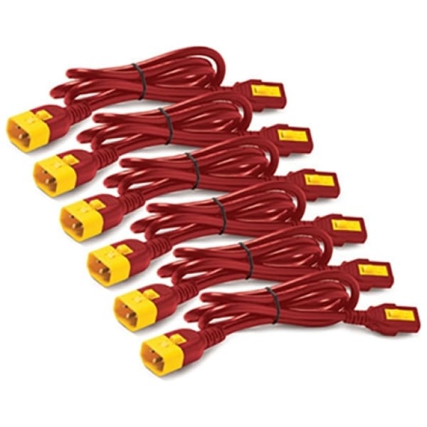 APC AP8702S-WWX340 power cable Red 0.61 m C13 coupler C14 coupler