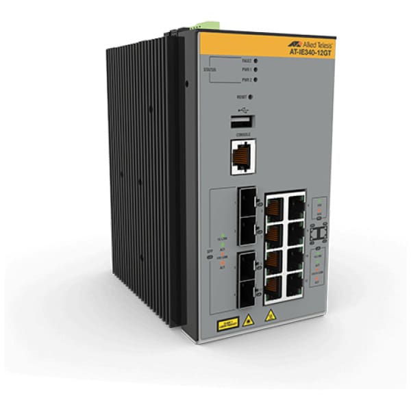 Allied Telesis AT-IE340-12GT-80 Managed L3 Gigabit Ethernet (10/100/1000) Grey