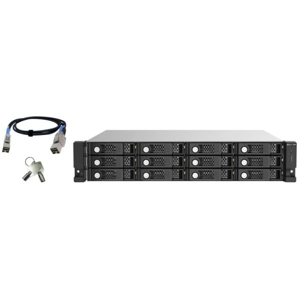QNAP TL-R1220Sep-RP HDD/SSD enclosure Black, Grey 2.5/3.5"
