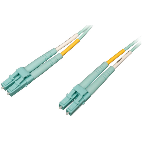 Tripp Lite N820-10M-OM4 10Gb/100Gb Duplex Multimode 50/125 OM4 LSZH Fiber Patch Cable (LC/LC) - Aqua, 10M (33 ft.)