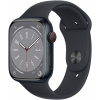 Apple Watch Series 8 OLED 45 mm Digital 396 x 484 pixels Touchscreen 4G Black Wi-Fi GPS (satellite)