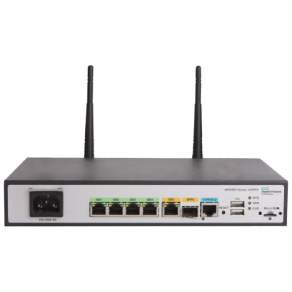 HPE MSR954-W 1GbE SFP (WW) 2GbE-WAN 4GbE-LAN Wireless 802.11n CWv7 wireless router Gigabit Ethernet Single-band (2.4 GHz) Grey