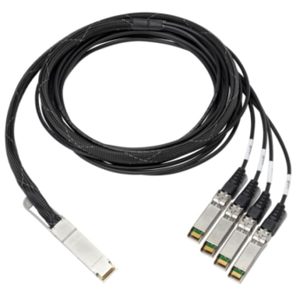 HPE 100GB QSFP28 3m fibre optic cable QSFP+ 4x QSFP+ Aluminium, Black