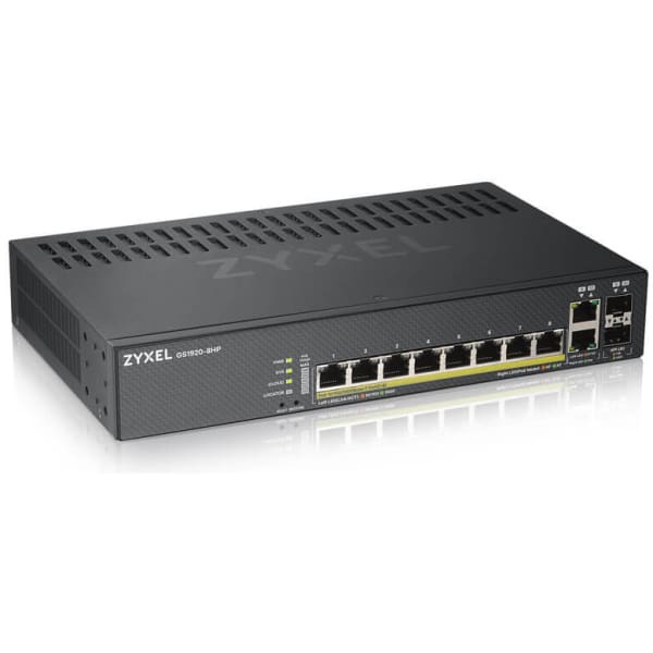 Zyxel GS1920-8HPV2 Managed Gigabit Ethernet (10/100/1000) Power over Ethernet (PoE) Black