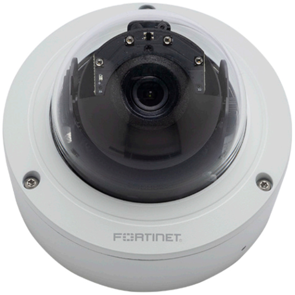 Fortinet 5 Megapixel Fixed Dome IP Camera, 20m IR LED, 2.8mm fixed lens, 1x 10/100 port with 802.3af PoE, Audio, HDR, Wifi, BLE, Vandal proof, Indoor/Outdoor Use, Rated IP67