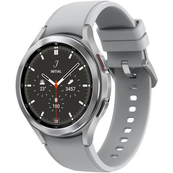 Samsung Galaxy Watch4 Classic 3.56 cm (1.4″) OLED 46 mm Digital 450 x 450 pixels Touchscreen Silver Wi-Fi GPS (satellite)