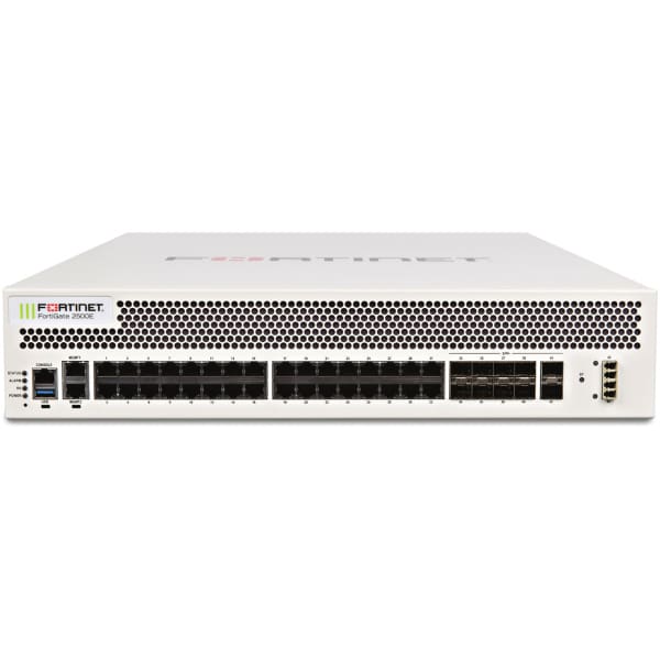 Fortinet 10 x 10GE SFP+ slots, 2 x 10GE bypass SFP+ (LC Adapter), 34 x GE RJ45 ports (including 32 x ports, 2 x management/HA ports), SPU NP6 and CP9 hardware accelerated, 480GB SSD onboard storage, dual AC power supplies