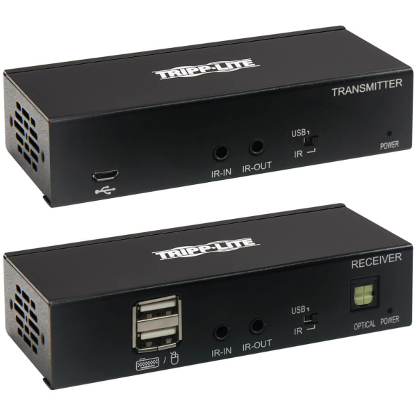 Tripp Lite B127A-1A1-BDBD DisplayPort over Cat6 Extender Kit, KVM Support, USB, 4K, DP1.2a, PoC, HDCP 2.2, 230 ft. (70 m), TAA