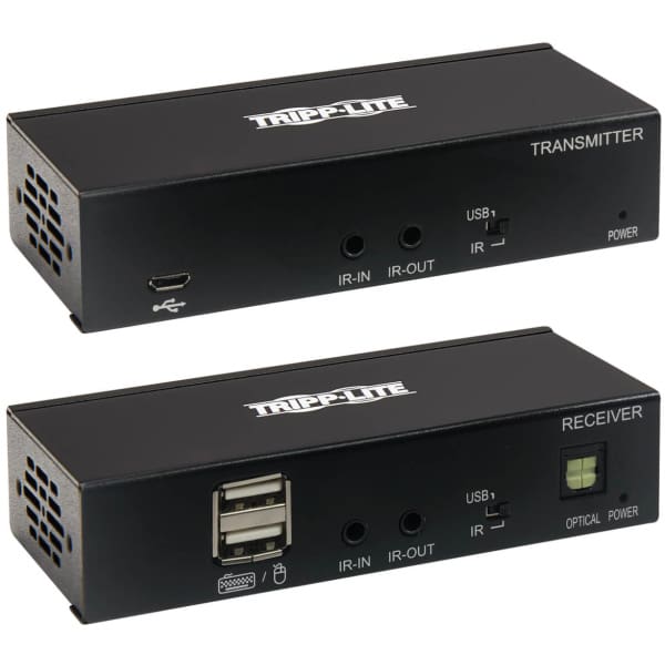 Tripp Lite B127A-1A1-BCBH USB-C to HDMI over Cat6 Extender Kit, KVM Support, 4K 60Hz, 4:4:4, USB, PoC, HDCP 2.2, up to 230 ft., TAA