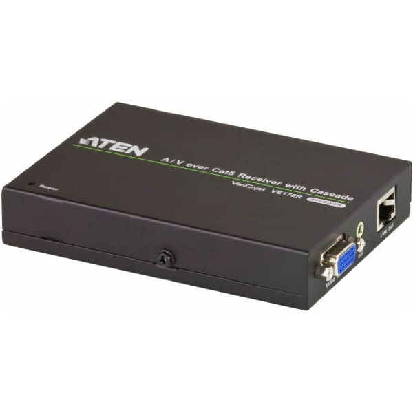 ATEN VE172R AV extender AV receiver Black