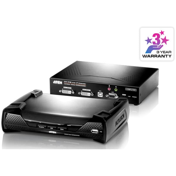 ATEN KE6940 AV transmitter & receiver Black