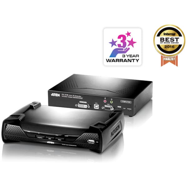 ATEN KE6900 AV transmitter & receiver Black