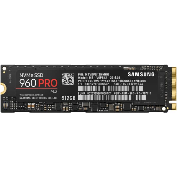 Samsung 960 PRO M.2 512 GB PCI Express 3.0 V-NAND NVMe