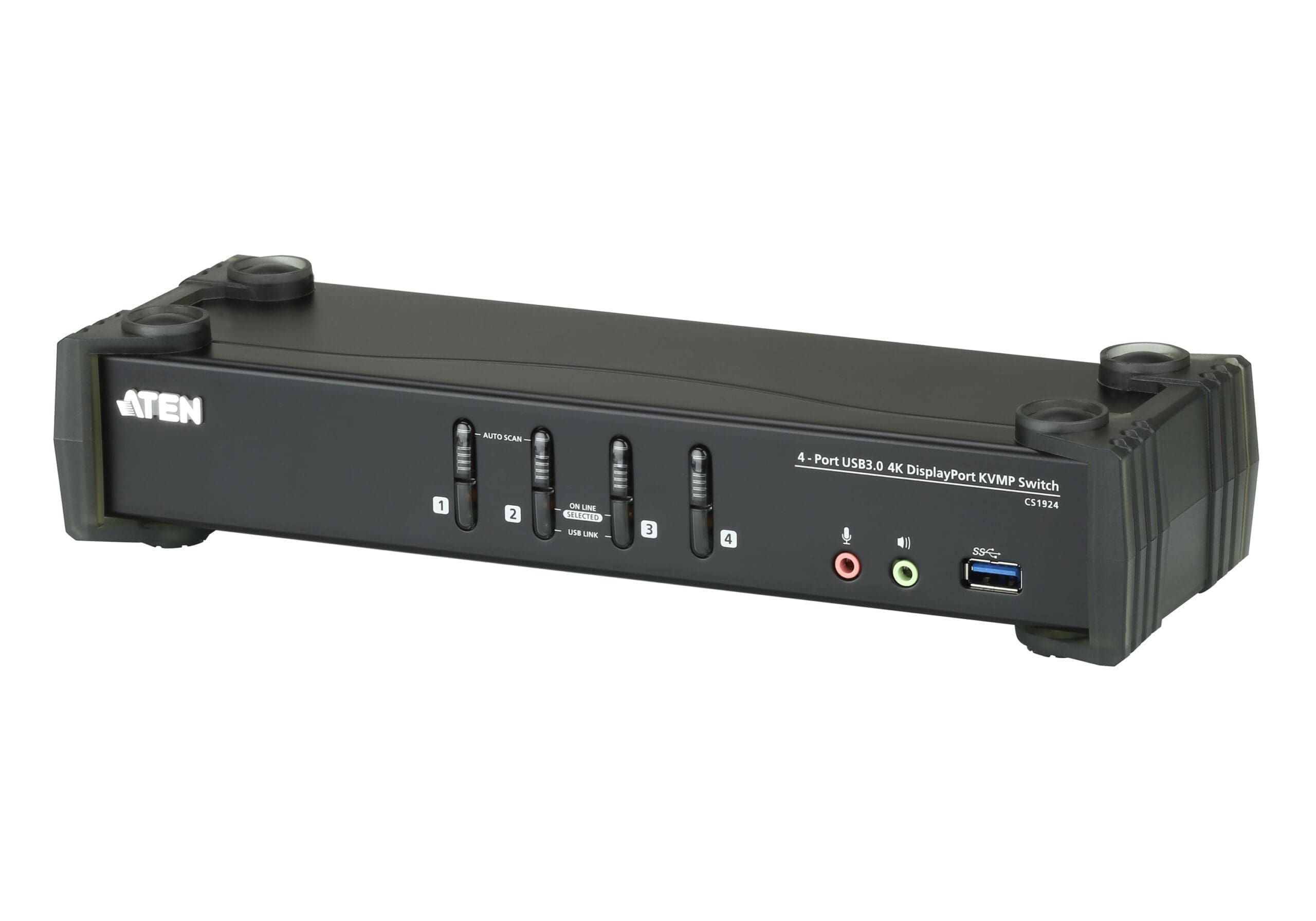 ATEN 4-Port USB 3.1 Gen 1 4K DisplayPort 1.2 KVMP™ Switch with Audio (KVM cables included)