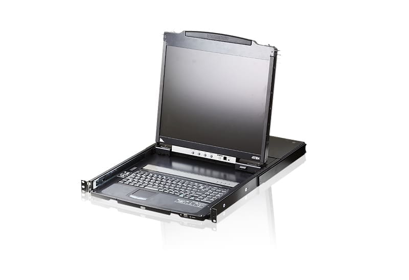 ATEN 19" LCD Console (USB - PS/2 VGA) with USB Peripheral port (Dual Rail)