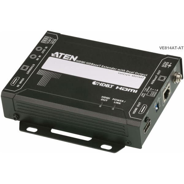 ATEN VE814AT AV extender AV transmitter Black