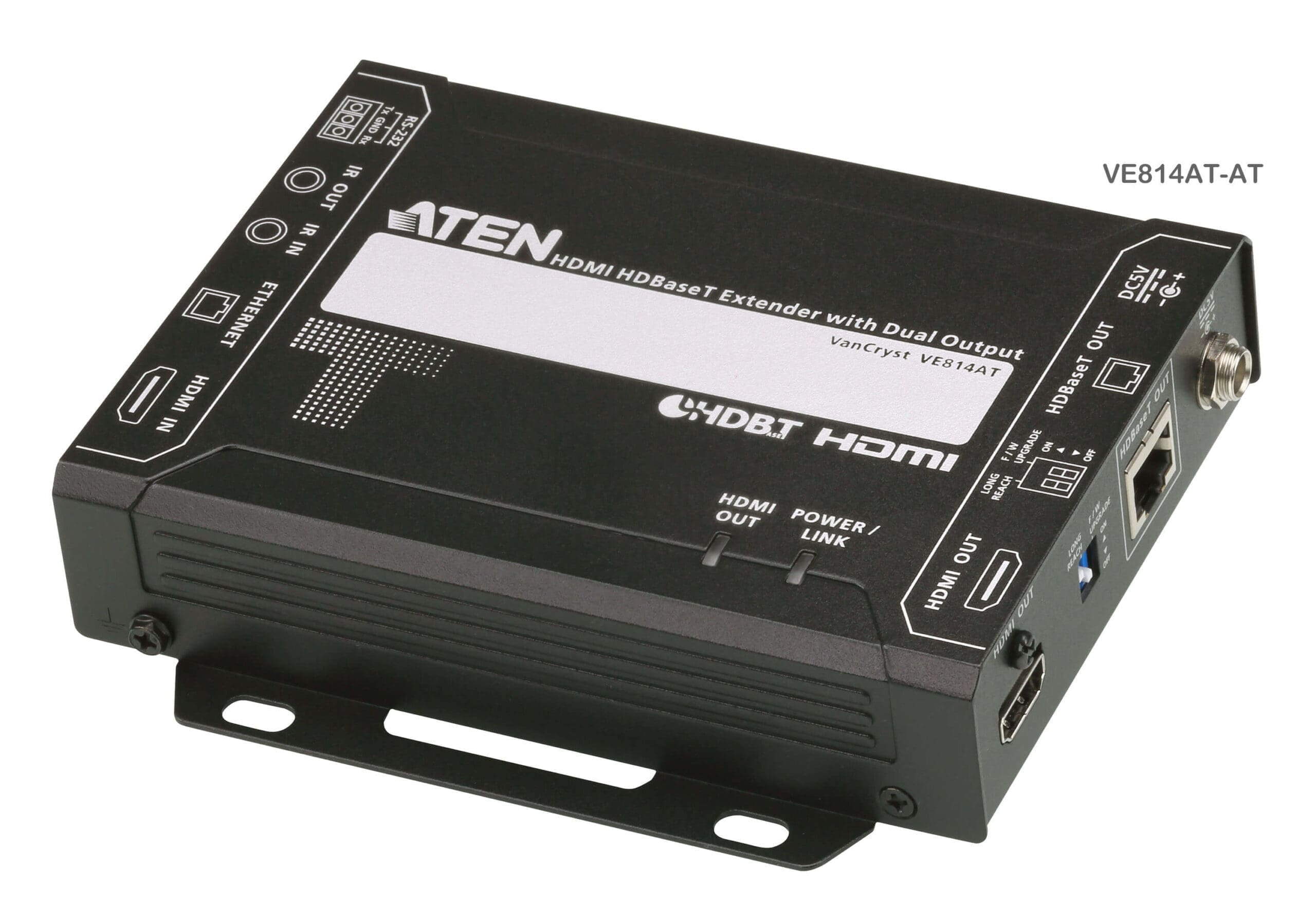 ATEN VE814AT AV extender AV transmitter Black